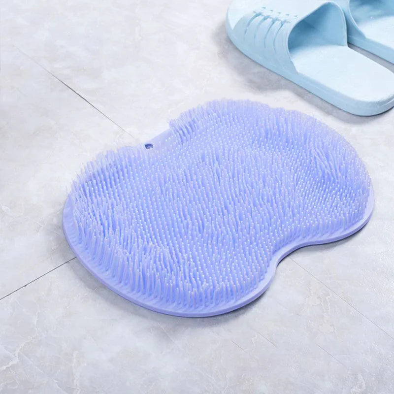Exfoliating Shower Massage Scraper Bathroom Non-Slip Bath Mat Back Massage Brush Silicone Foot Wash Body Cleaning Bathing Tool