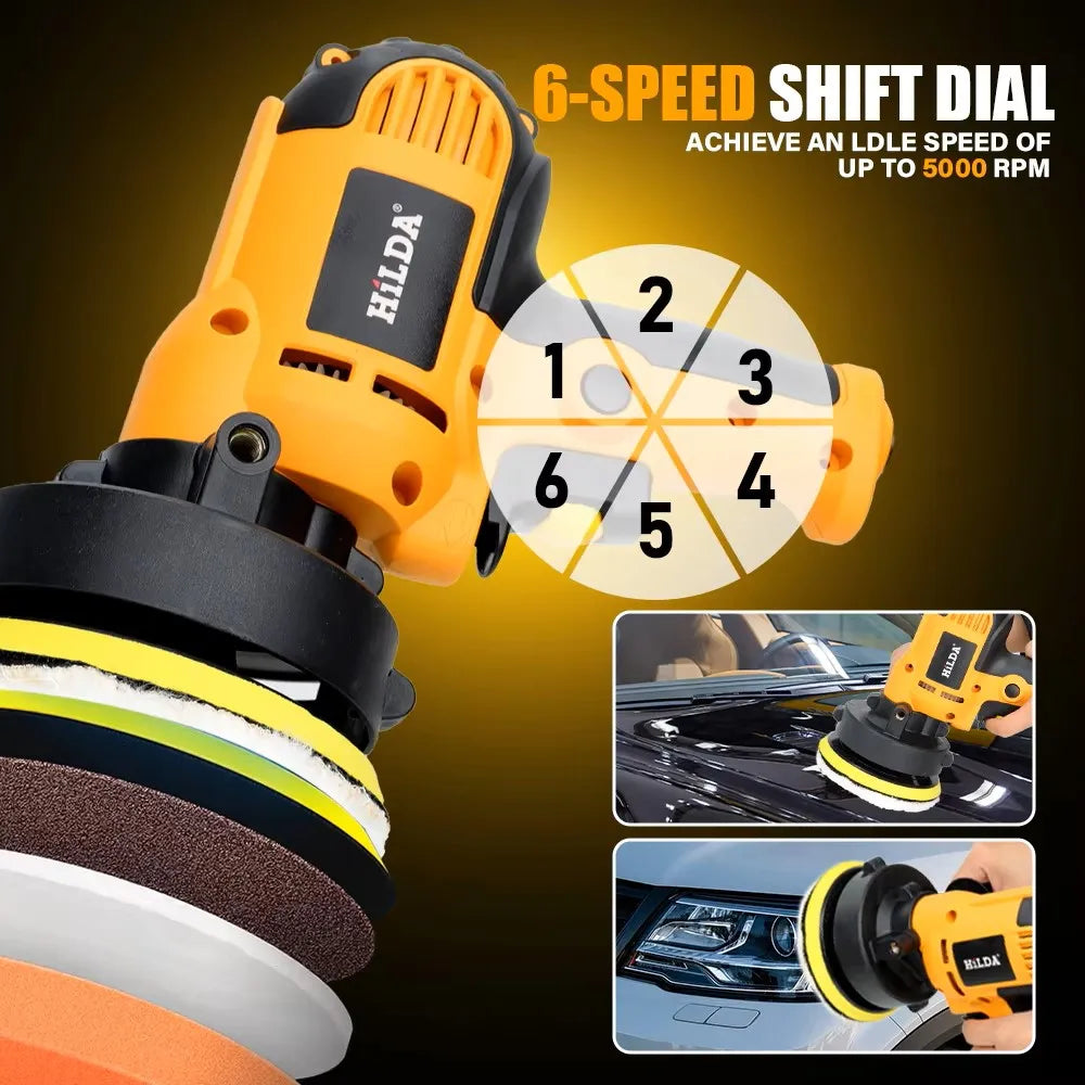 Car Polisher Machine Car Beauty Auto Polishing Machine Adjustable Speed Sanding Waxing Tools Car Accessories Power Tools