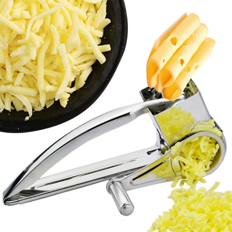 4 Drums Blades Rotary Cheese Grater Stainless Steel Cheese Slicer Shredder Butter Cutter Kitchen Gadgets