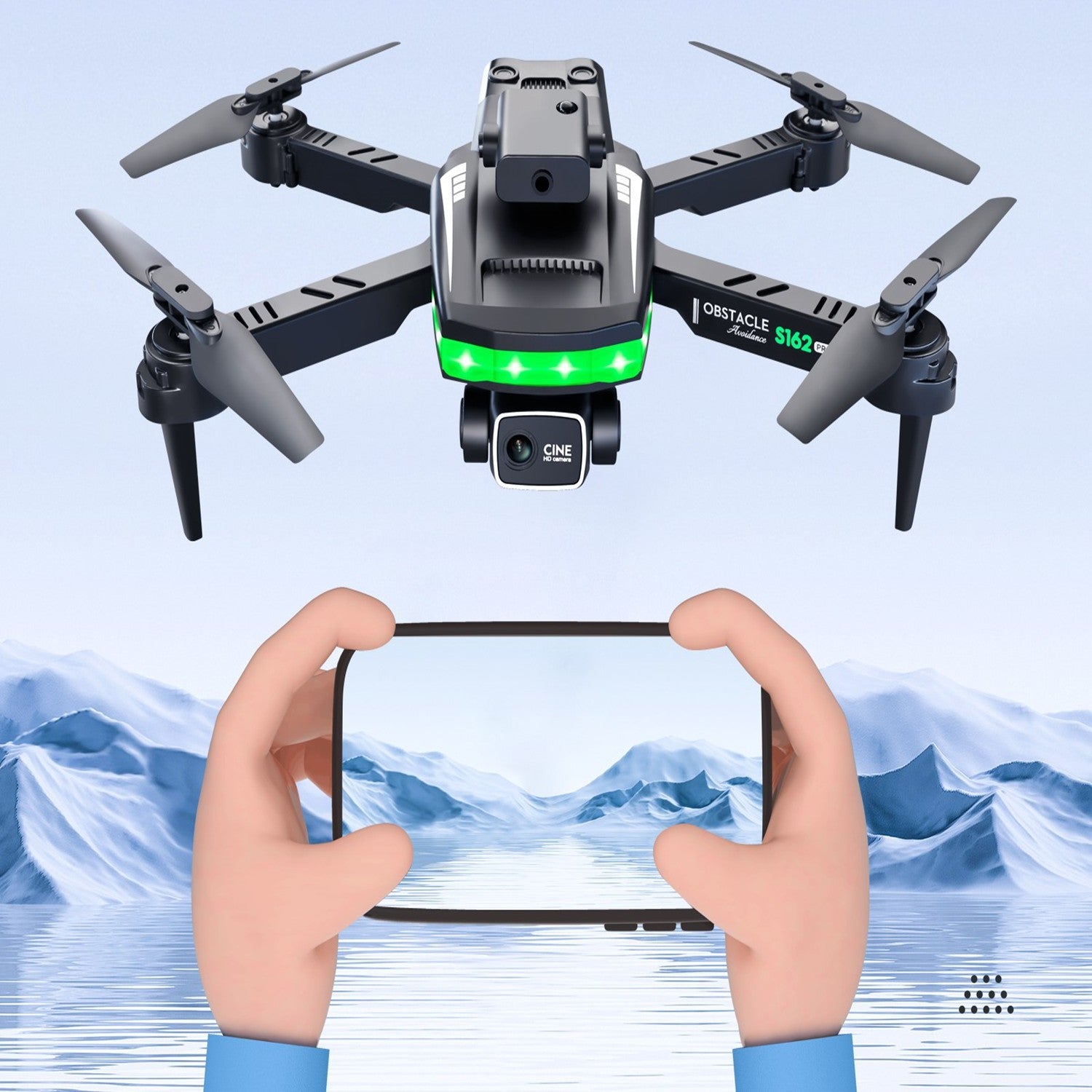 Mini Drone with Camera for Kids Adults 4K HD FPV Foldable RC Quadcopter 360°Flip