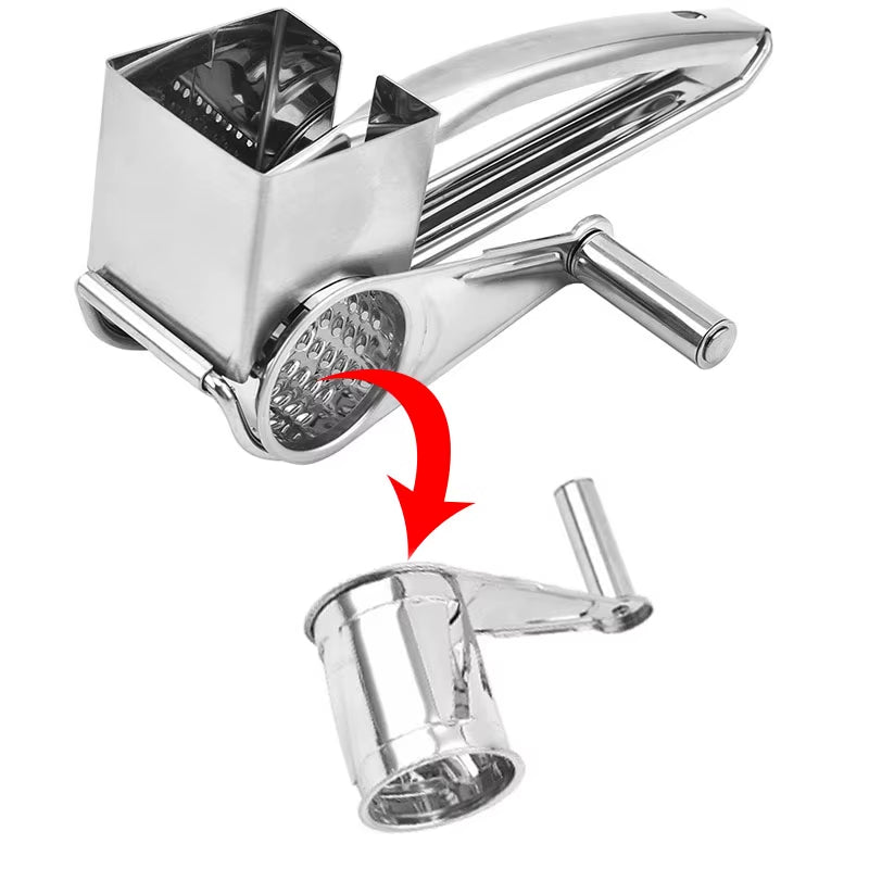 4 Drums Blades Rotary Cheese Grater Stainless Steel Cheese Slicer Shredder Butter Cutter Kitchen Gadgets