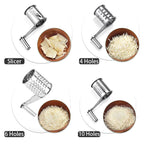 4 Drums Blades Rotary Cheese Grater Stainless Steel Cheese Slicer Shredder Butter Cutter Kitchen Gadgets