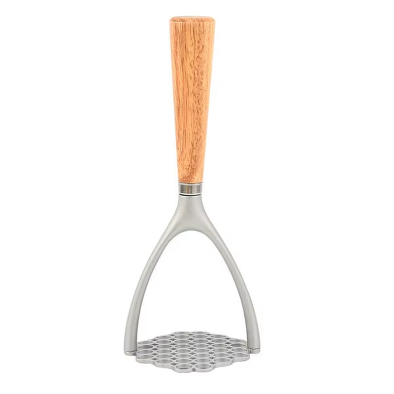 Aluminum Manual Potato Masher Meat Potato Pressor Tool Whisk Food Cutter Crusher Wood Handle Garlic Pusher Kitchen Gadgets
