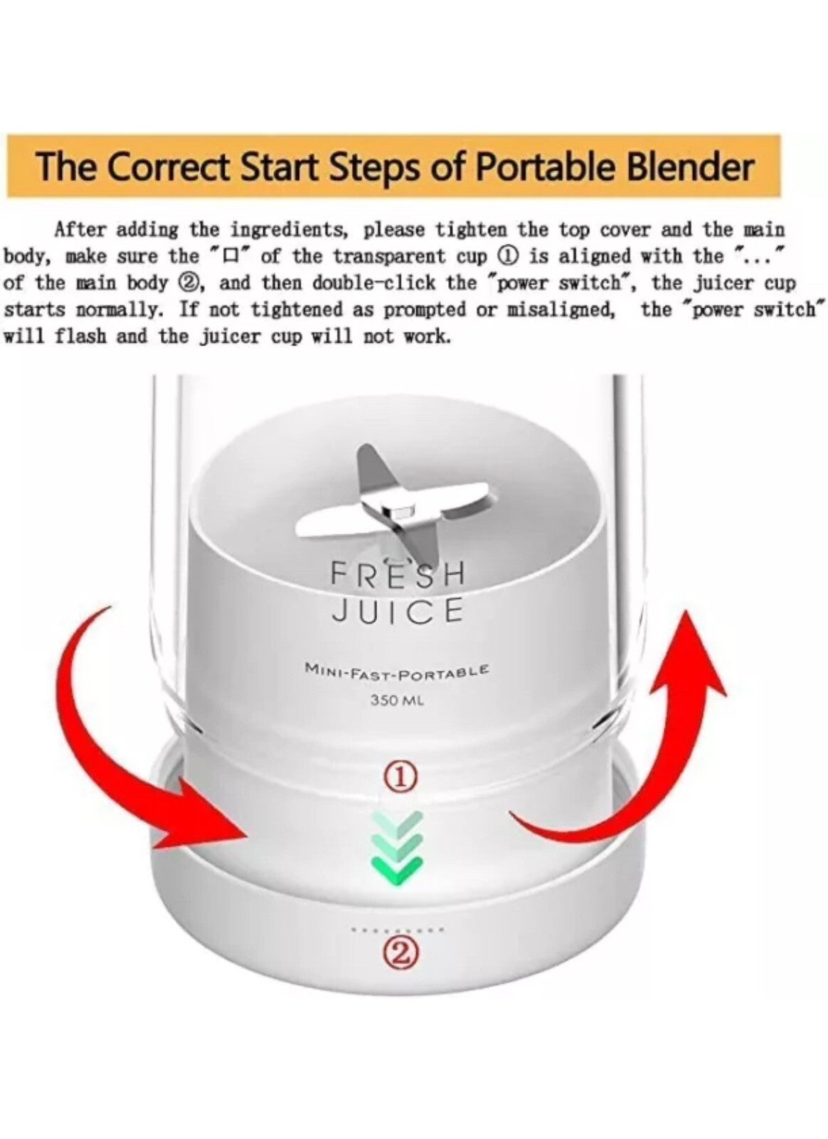 Electric Fruit Juicer Portable Mini Blender