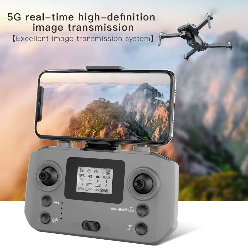 New L600 PRO MAX/PRO GPS Drone 5KM 4K Professional HD Dual Camera 3-Axis Gimbal 360° Obstacle Avoidance Brushless Quadcopter Toy
