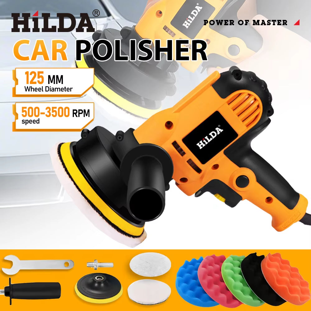 Car Polisher Machine Car Beauty Auto Polishing Machine Adjustable Speed Sanding Waxing Tools Car Accessories Power Tools
