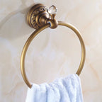 New Arrival Euro Style Wal-Mount Antique Bronze Towel Ring Classic Bathroom Accessories Bath Towel Holder Bath Hardware 3707F