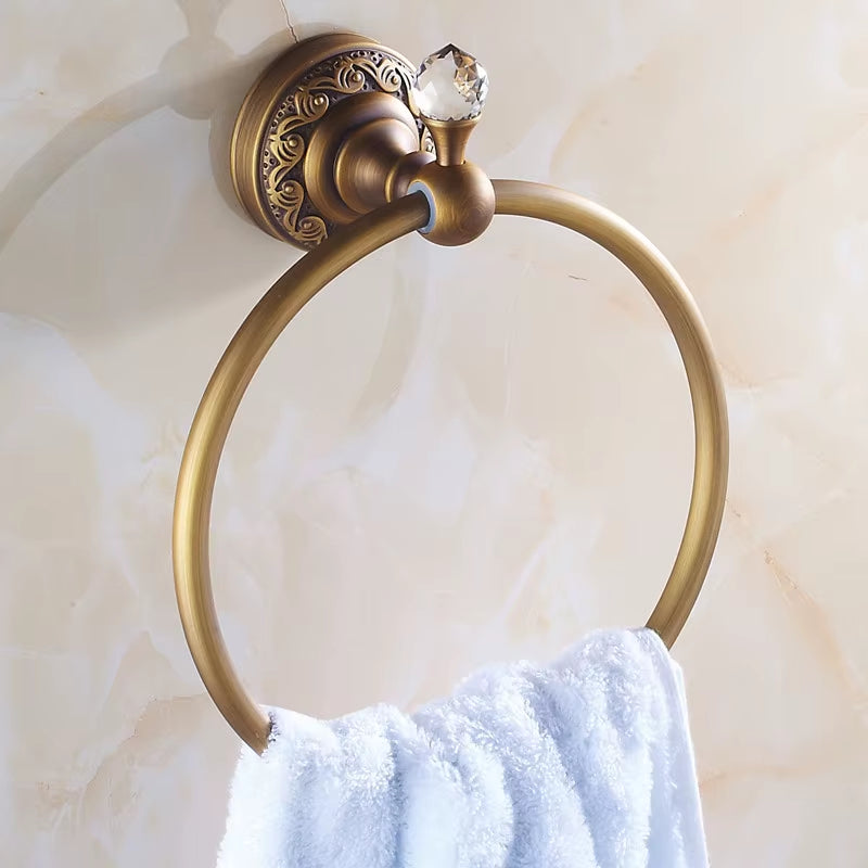 New Arrival Euro Style Wal-Mount Antique Bronze Towel Ring Classic Bathroom Accessories Bath Towel Holder Bath Hardware 3707F