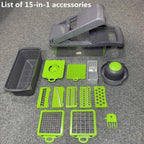 14 in 1 Multifunctional Vegetable Chopper with Blades for Efficient Cutting and Chopping Kitchen Accessories Utensils