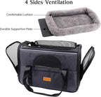 Cat Carrier, Portable Pet Carrier Bag for Cats and Small Dogs, Foldable Soft Sided Cat Transport Carrier, Airline Approved Pet Travel Carrier with Shoulder Strap, Removable Mat and Pet Bowl