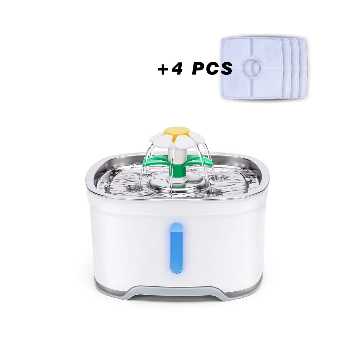 2.4L Automatic Pet Cat Water Fountain with LED Electric USB Dog Cat Pet Automatic Pet Drinking Fountain Dispenser