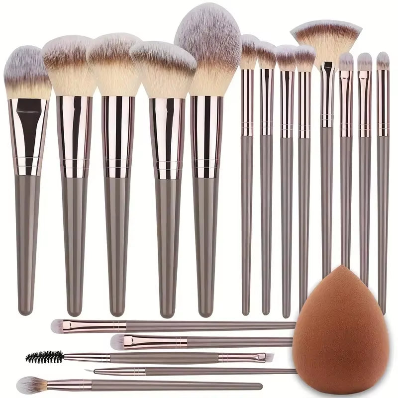 Professional 3-20Pcs Makeup Brushes Set Eyeshadow Blush Highlighter Foundation Concealer Blending Brush Fluffy Women Beauty Tool