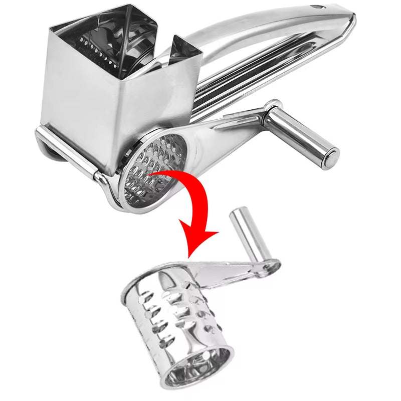 4 Drums Blades Rotary Cheese Grater Stainless Steel Cheese Slicer Shredder Butter Cutter Kitchen Gadgets