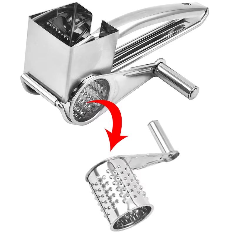 4 Drums Blades Rotary Cheese Grater Stainless Steel Cheese Slicer Shredder Butter Cutter Kitchen Gadgets