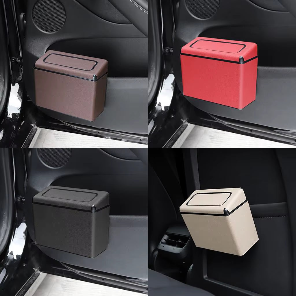 Car Trash Can Car Accessories with Lid Automobiles Storage Bag Fits for Home