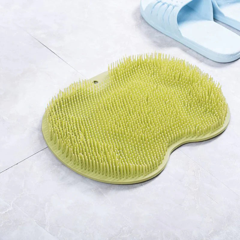 Exfoliating Shower Massage Scraper Bathroom Non-Slip Bath Mat Back Massage Brush Silicone Foot Wash Body Cleaning Bathing Tool