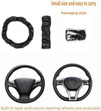 Steering Wheel Covers PU Embossed Three-Dimensional 37-38CM Car Accessories Car Steering Wheel Cover without Inner Ring Comfortable Soft Car Steering Wheel Cover