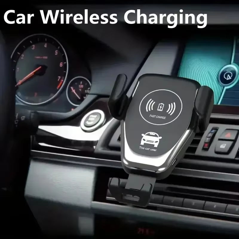 Wireless Car Charger Mobile Phone Holder Gravity Induction Car Air Outlet Fast Wireless Charging Stand for Iphone Samsung Xiaomi