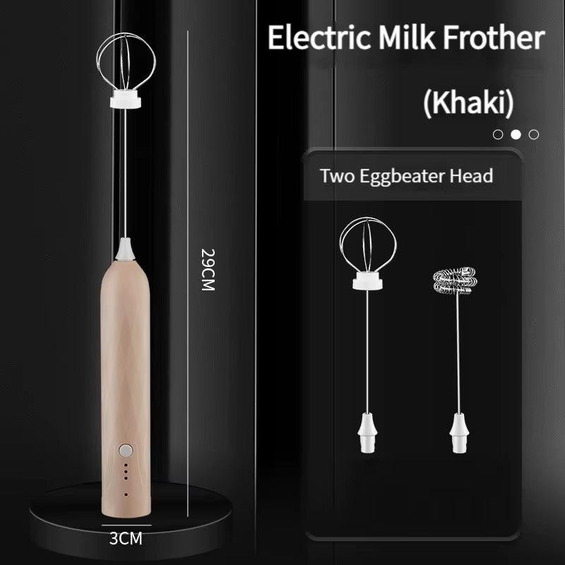 1 PCS Electric Egg Beater 3 Speeds Milk Frother Portable USB Mixer Hand Held Coffee Whisk Household Kitchen Gadgets Foamer