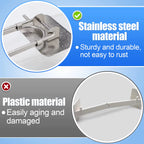 2Pcs RV Shower Corner Storage Bar Adjustable Rust Proof Stainless Steel Bathroom Shelves Organization Rod for Camper Travel