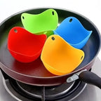 4Pcs Silicone Egg Poacher Poaching Pan Mold Kitchen Tool