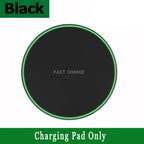 Mini LED Wireless Charger Pad for Iphone 16 15 14 13 12 8 X Pro Max Samsung Xiaomi Induction Fast Charging Dock Station