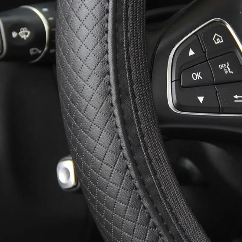 Steering Wheel Covers PU Embossed Three-Dimensional 37-38CM Car Accessories Car Steering Wheel Cover without Inner Ring Comfortable Soft Car Steering Wheel Cover