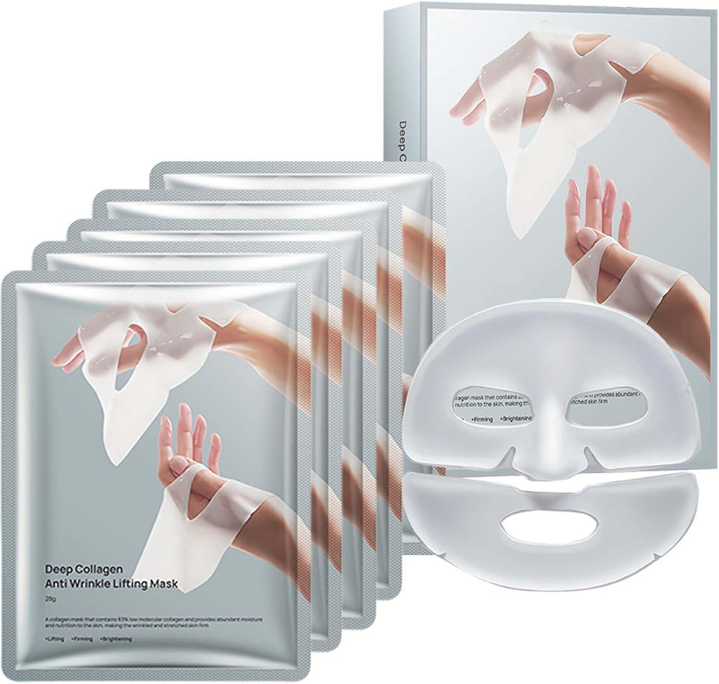 Hydrating & Moisturizing Deep Collagen Face Mask - Anti-Wrinkle, Lifting, & Delicate for a Youthful Glow