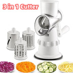3 in 1 Vegetable Slicer Manual Kitchen Accessories Grater for Vegetable Cutter round Chopper Mandolin Shredder Potato Home Kitchen Supplies Kitchen Gadgets