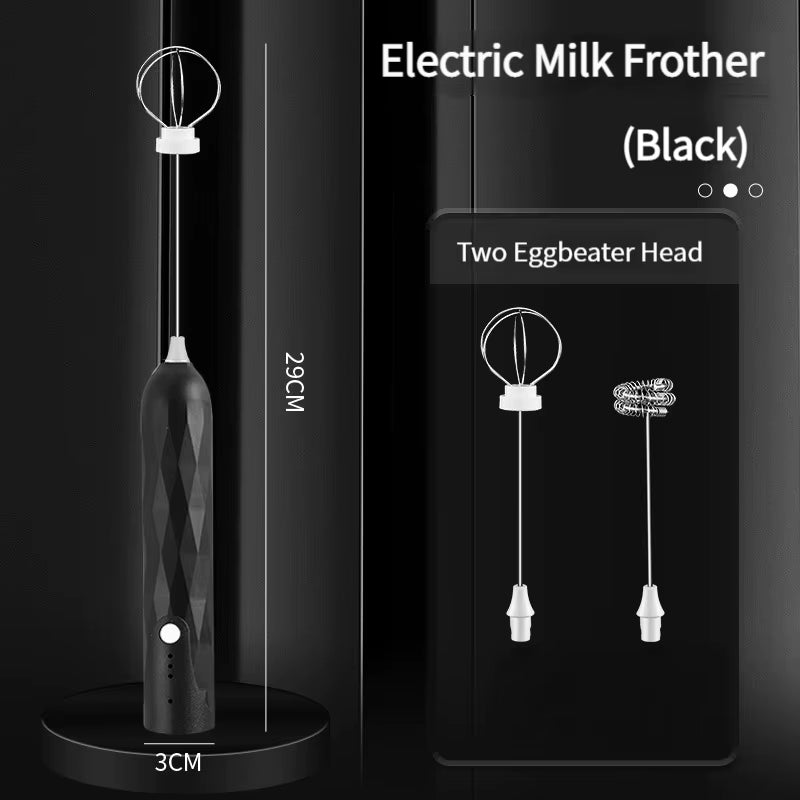 1 PCS Electric Egg Beater 3 Speeds Milk Frother Portable USB Mixer Hand Held Coffee Whisk Household Kitchen Gadgets Foamer