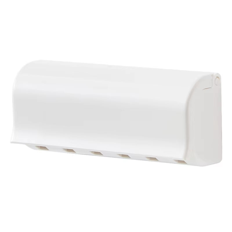 Punch-Free Wall-Mounted Toothbrush Holder Toothpaste Storage Rack Bath Organizer Bathroom Accessories