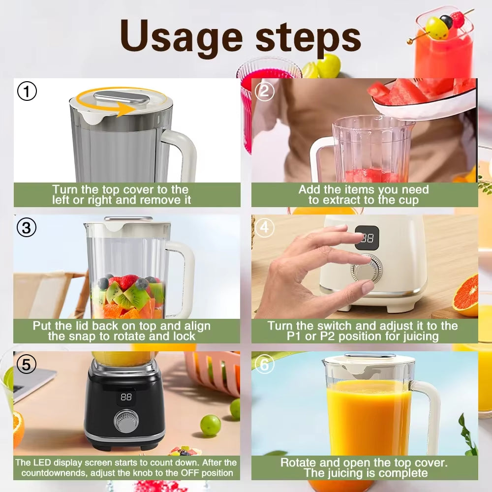 TINSOL New Multifunctional Juicer Home Blender 10 Blades Multifunctional Juicer Ice Crusher High Juice Yield, Kitchen Tool