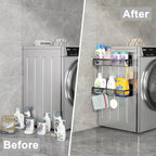 Magnetic Spice Rack Set for Refrigerator - 2 Pack with Adjustable Hooks for Kitchen Organization and Storage