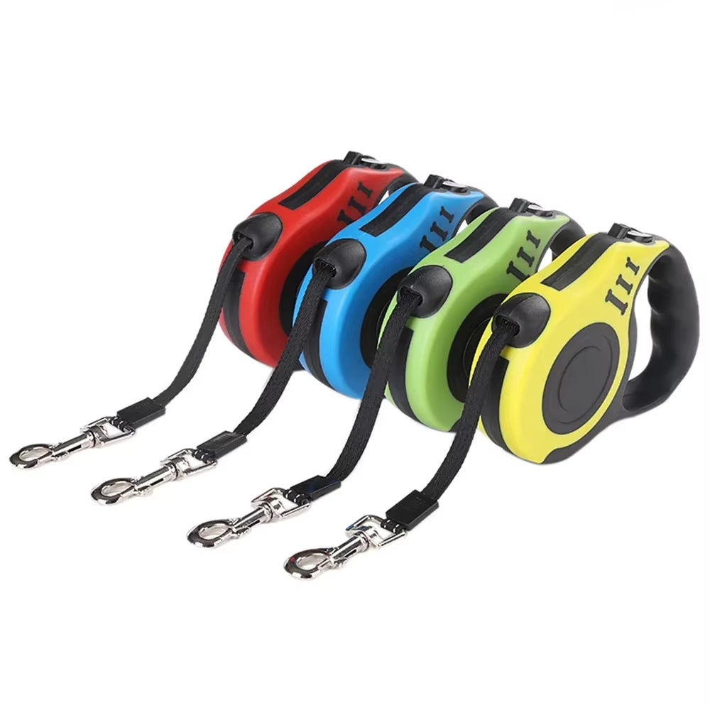 3/5M Dog Leash Automatic Retractable Nylon Traction Extension Rope Puppy Walking Pet Supplies Roulette Leashes for Small Dogs