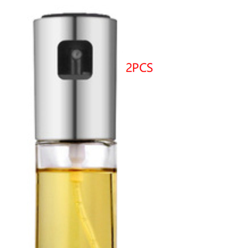 BBQ Healthy Kitchen Cooking Oil Vinegar Spray Bottle Push Type Oil Spray Bottlepump Oil Tank Leakproof BBQ Sprayer BBQ Tools Kitchen Gadgets