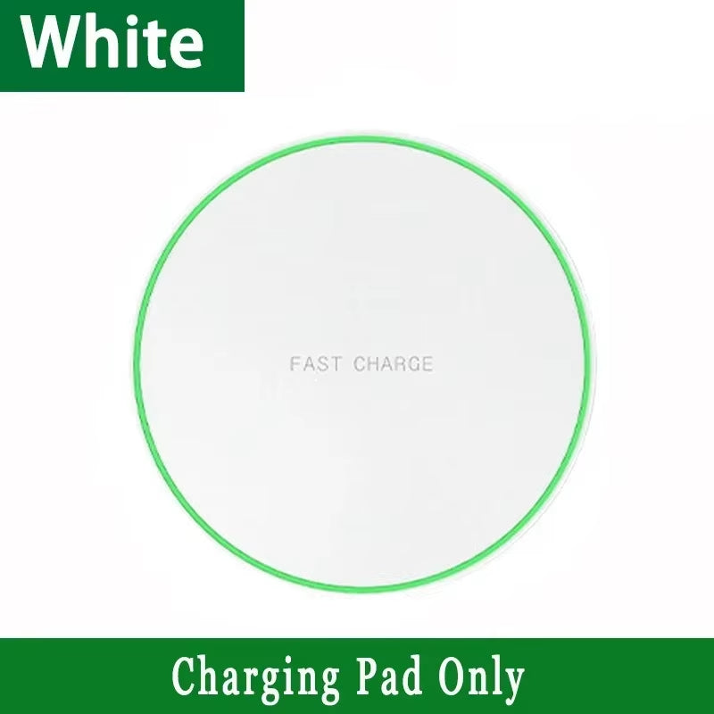 Mini LED Wireless Charger Pad for Iphone 16 15 14 13 12 8 X Pro Max Samsung Xiaomi Induction Fast Charging Dock Station