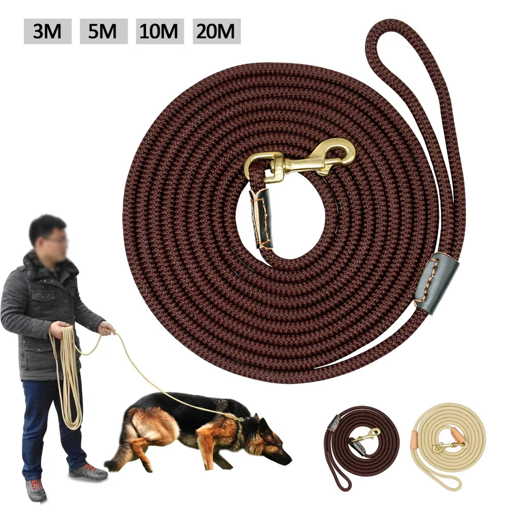 Durable Dog Tracking Leash Nylon Long Leads Rope Pet Training Walking Leashes 3M 5M 10M 20M for Medium Large Dogs Non-Slip
