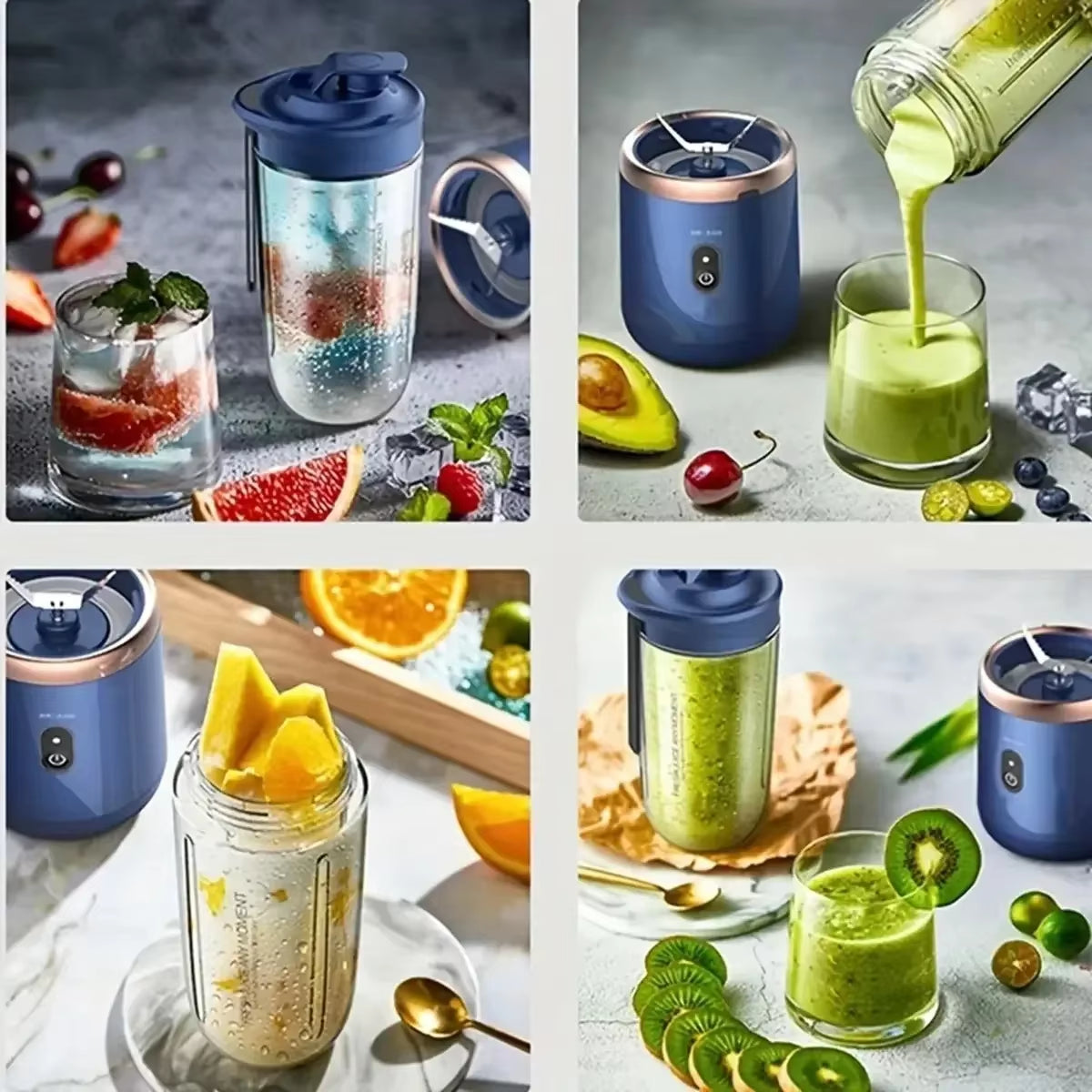6 Color 400Ml Portable USB Blender Electric Travel Juicer