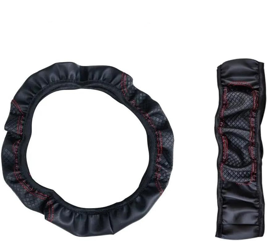 Steering Wheel Covers PU Embossed Three-Dimensional 37-38CM Car Accessories Car Steering Wheel Cover without Inner Ring Comfortable Soft Car Steering Wheel Cover