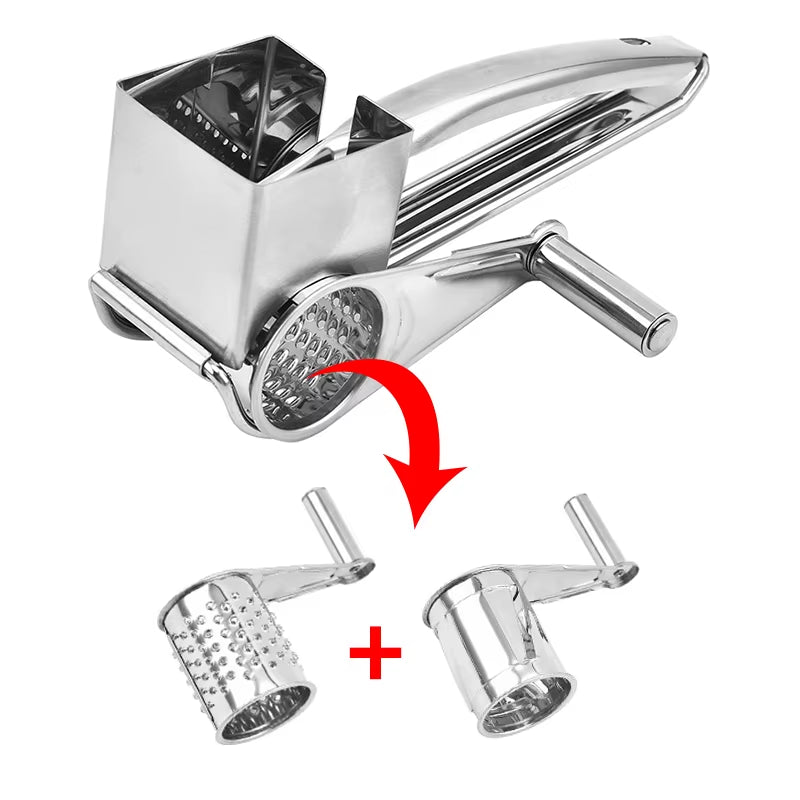 4 Drums Blades Rotary Cheese Grater Stainless Steel Cheese Slicer Shredder Butter Cutter Kitchen Gadgets