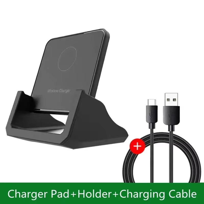30W Wireless Charger Pad Stand Desktop Ultra-Thin Mobile Phone for Iphone 15 14 13 12 Samsung Xiaomi Fast Charging Dock Station
