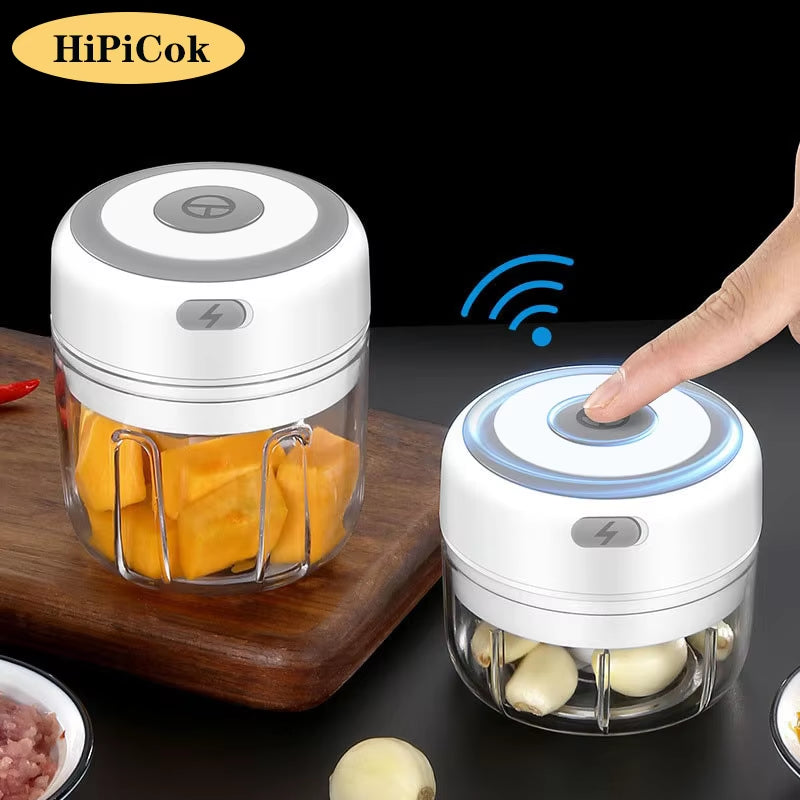 Meat Grinder Electric Garlic Crusher Food Chopper Mini Garlic Press Vegetable Chopper Masher Machine USB Kitchen Gadgets