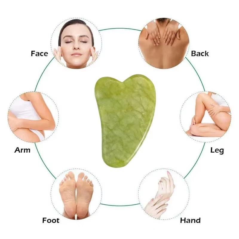 Facial Smooth Beauty Massage Natural Jade Roller Massager Face Liftting Massager Anti-Wrinkle Gua Sha Beauty Skin Care Tool
