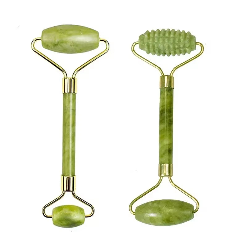 Facial Smooth Beauty Massage Natural Jade Roller Massager Face Liftting Massager Anti-Wrinkle Gua Sha Beauty Skin Care Tool