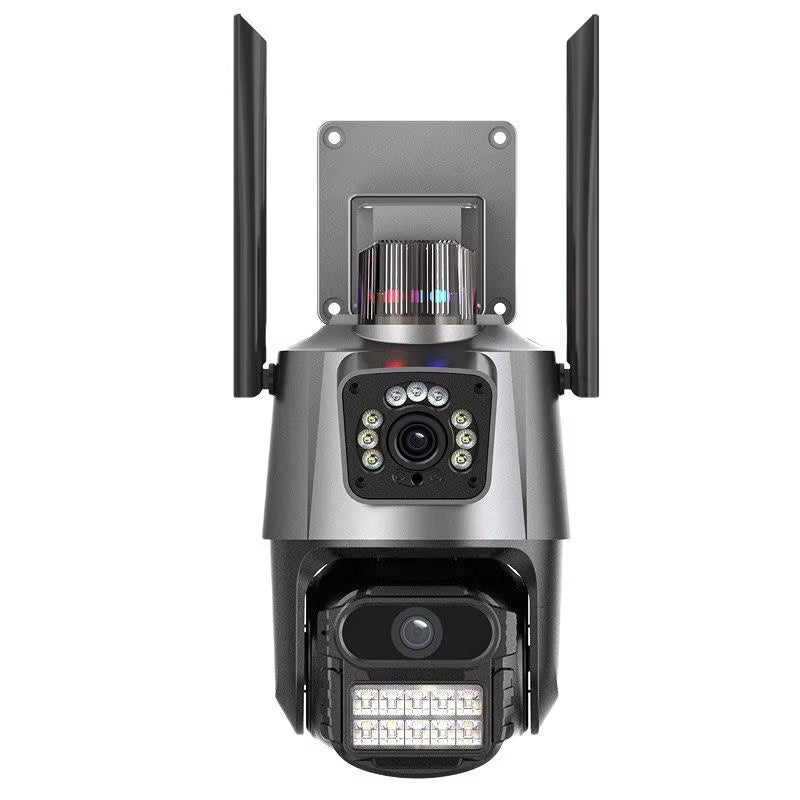 Wifi PTZ Security Camera 8MP with Dual Screen Color Night Vision Outdoor Surveillance CCTV Camera Compatible with ICSEE App