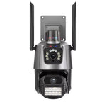 Wifi PTZ Security Camera 8MP with Dual Screen Color Night Vision Outdoor Surveillance CCTV Camera Compatible with ICSEE App