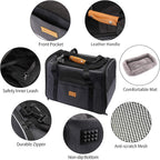 Cat Carrier, Portable Pet Carrier Bag for Cats and Small Dogs, Foldable Soft Sided Cat Transport Carrier, Airline Approved Pet Travel Carrier with Shoulder Strap, Removable Mat and Pet Bowl