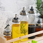 Durable High Borosilicate Glass Oil Bottle Soy Sauce Jar Vinegar Pot Leak-Proof Seasoning Storage Bottle Kitchen Gadgets