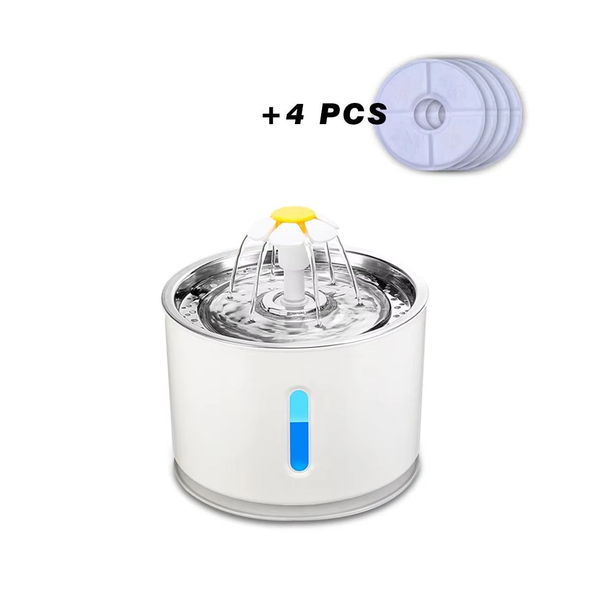 2.4L Automatic Pet Cat Water Fountain with LED Electric USB Dog Cat Pet Automatic Pet Drinking Fountain Dispenser