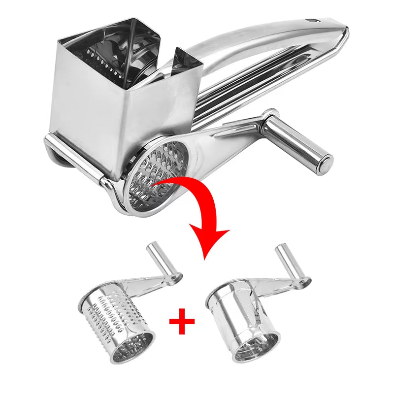 4 Drums Blades Rotary Cheese Grater Stainless Steel Cheese Slicer Shredder Butter Cutter Kitchen Gadgets